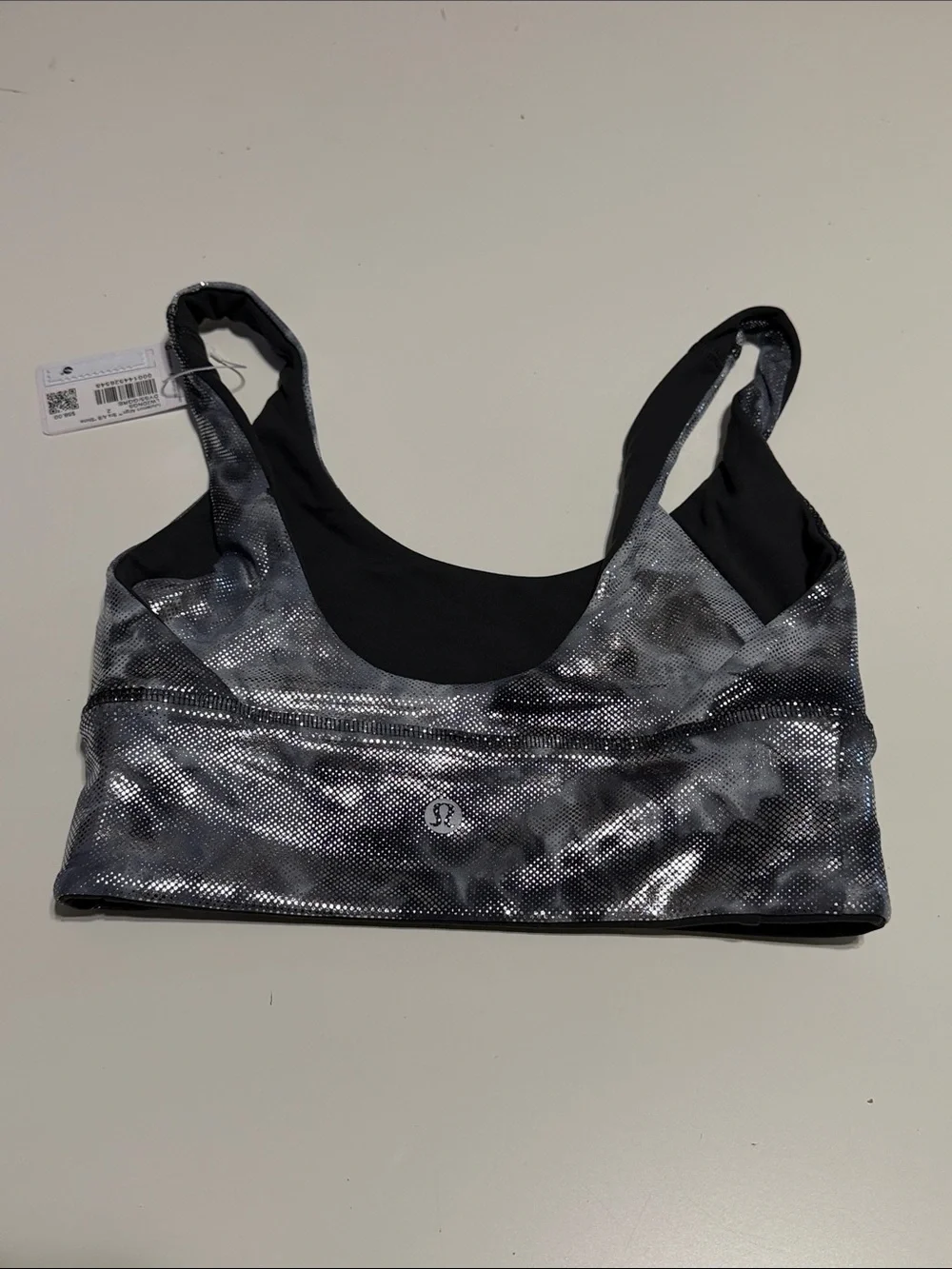 lululemon athletica Metallic Gray & Black Headband